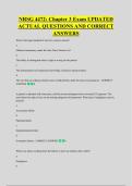 NRSG 4472&colon; Chapter 3 Exam UPDATED &NewLine;ACTUAL QUESTIONS AND CORRECT &NewLine;ANSWERS