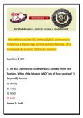 WGU D488 FINAL EXAM TEST BANK 2026&sol;2027 &vert; Cybersecurity Architecture & Engineering &vert; Verified Q&A with Rationales &vert; Pass Guaranteed &ndash; A&plus; Graded &vert; 250 Practice Questions