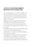 ALPP CLC EXAM WITH CORRECT QUESTIONS AND ANSWERS 2026