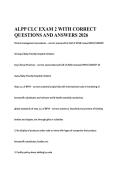 ALPP CLC EXAM 2 WITH CORRECT QUESTIONS AND ANSWERS 2026