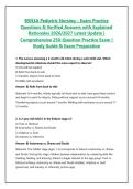 BSN3A Pediatric Nursing &ndash; Exam Practice Questions & Verified Answers with Explained Rationales 2026&sol;2027 Latest Update &vert; Comprehensive 250-Question Practice Exam &vert; Study Guide & Exam Preparation