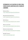 INTERMEDIATE ACCOUNTING BY KIESO FINAL&NewLine;PAPER SOLVED QUESTIONS WITH COMPLETE&NewLine;ANSWERS&NewLine;