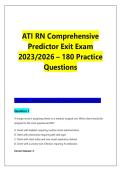 ATI RN Comprehensive &NewLine;Predictor 2026 Exit Exam - &NewLine;NGN Practice Questions