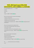 WPC 300 Final Exam UPDATED &NewLine;QUESTIONS AND CORRECT ANSWERS