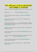 WPC 300 Exam 1 ACTUAL QUESTIONS &NewLine;AND CORRECT ANSWERS