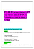 ATI RN Pharmacology 2026 &NewLine;Proctored Exam NGN 70 &NewLine;Questions and Answers &NewLine;Actual