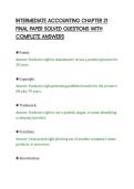 INTERMEDIATE ACCOUNTING CHAPTER 21&NewLine;FINAL PAPER SOLVED QUESTIONS WITH&NewLine;COMPLETE ANSWERS&NewLine;