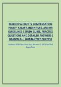 MARICOPA COUNTY COMPENSATION POLICY&colon; SALARY&comma; INCENTIVES&comma; AND HR GUIDELINES &vert; STUDY GUIDE&comma; PRACTICE QUESTIONS AND DETAILED ANSWERS