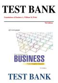 Test Bank for Foundations of Business&comma; 7th Edition by William M&period; Pride&comma; Robert J&period; Hughes & Jack R&period; Kapoor &ndash; Complete Chapters 1&ndash;47 with Verified Exam Questions & Answers