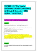 TNT 800&period;1PBP The Teacher &NewLine;Performance-Based Assessment &vert; &NewLine;All 3 Parts & Scenarios &vert; 2026 &NewLine;Update &vert; 100&percnt; Correct&period; 
