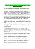 WGU D570 Cognitive Psychology Unit 4 &vert;PA&vert;&NewLine;Pre Assessmen-Solved