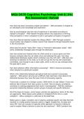 WGU D570 Cognitive Psychology Unit 8 PA Pre Assessment -Solved
