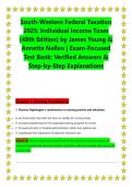 South-Western Federal Taxation &NewLine;2025&colon; Individual Income Taxes &NewLine;&lpar;48th Edition&rpar; by James Young & &NewLine;Annette Nellen &vert; Exam-Focused &NewLine;Test Bank&semi; Verified Answers & &NewLine;Step-by-Step Explanations