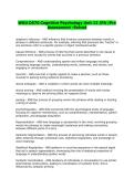 WGU D570 Cognitive Psychology Unit 12 &vert;PA&vert;Pre Assessment -Solved