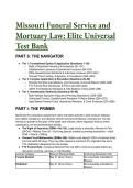 2026&sol;2027 Missouri Funeral Service & Mortuary Law Elite Test Bank  &vert; Verified Q&A &vert; RSMo 194&period;119&comma; RSMo 436 & SB 351 Prep &plus; Free Cheat Sheet 