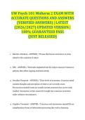 UW Psych 101 Midterm 2 EXAM WITH ACCURATE QUESTIONS AND ANSWERS &lpar;VERIFIED ANSWERS&rpar; &vert; LATEST &lpar;2026&sol;2027&rpar; UPDATED VERSION &vert; 100&percnt; GUARANTEED PASS &lbrace;JUST RELEASED&rcub;