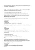 NUR 257 Final Exam Questions and Answers &vert; Nursing Study Guide 2026&sol;2027&NewLine;