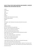 NUR 257 Final Study Guide Questions and Answers &vert; Nursing Exam Review 2026&sol;2027&NewLine;