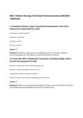 BSN Pediatric Nursing Exam 9 Practice Questions &vert;Answers&NewLine;&vert;Rationales