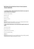 BSN &vert; Pediatric Nursing &vert; Final Exam Practice Questions 2026&sol;2027&NewLine;&vert;Rationales&NewLine;