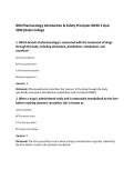 BSN Pharmacology Introduction & Safety Principles WEEK 2 Quiz&NewLine;2026&vert;Galen College&NewLine;