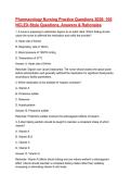 Pharmacology Nursing Practice Questions 2026&colon; 100 NCLEX-Style Questions&comma; Answers & Rationales