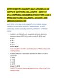 CERTIFIED CODING ASSOCIATE &lpar;CCA&rpar; MOCK EXAM 150 &NewLine;COMPLETE QUESTIONS AND ANSWERS &vert; CONTENT &NewLine;WELL ORGANIZED 2026&sol;2027 NEWTEST UPDATE &vert; 100 &percnt; &NewLine;RATED AND VERIFIED SOLUTIONS &vert; GET AN A&plus; NEW &NewLine;VERSION&excl;&excl;&excl; INSTANT PDF 