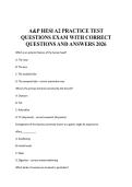 A&P HESI A2 PRACTICE TEST QUESTIONS EXAM WITH CORRECT QUESTIONS AND ANSWERS 2026