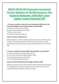 BSN3A NCLEX-RN Preparation Assessment Practice Questions & &lbrack;Verified Answers&rsqb;&comma; Plus Explained Rationales &vert; 2026&sol;2027 Latest Update &vert; Instant Download PDF