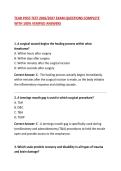 TCAR POST-TEST 2026&sol;2027 EXAM QUESTIONS COMPLETE WITH 100&percnt; VERIFIED ANSWERS