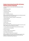 Pediatric Nursing Exam Review 2026&colon; 100 Practice Questions&comma; Answers & Rationales