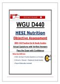 PASS WGU D440 NUTRITION OA EXAM &lpar;2026&rpar; &ndash; 300&plus; PRACTICE QUESTIONS & STUDY GUIDES  GUARANTEE PASS