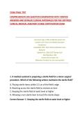 CCMA FINAL TEST &NewLine;COMPREHENSIVE 200-QUESTION EXAMINATION WITH VERIFIED ANSWERS AND DETAILED CLINICAL RATIONALES FOR THE CERTIFIED CLINICAL MEDICAL ASSISTANT &lpar;CCMA&rpar; CERTIFICATION EXAM&NewLine;