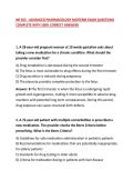 NR 565 - ADVANCED PHARMACOLOGY MIDTERM EXAM QUESTIONS COMPLETE WITH 100&percnt; CORRECT ANSWERS
