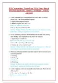  PSI Cosmetology  Actual Exam Questions and Answer Latest Update