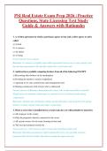 PSI Real Estate Actual Exam Questions and Answer Latest Update