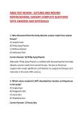 ABSA TEST REVIEW - SUTURES AND WOUND REPAIR&sol;GENERAL SURGERY COMPLETE QUESTIONS WITH ANSWERS AND RATIONALES