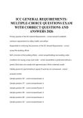 ICC GENERAL REQUIREMENTS&colon; MULTIPLE-CHOICE QUESTIONS EXAM WITH CORRECT QUESTIONS AND ANSWERS 2026