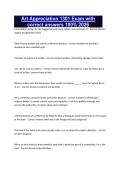 Art Appreciation 1301 Exam with correct answers 100&percnt; 2026