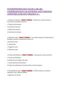 PATHOPHYSIOLOGY EXAM 3 NR 283&NewLine;COMPREHENSIVE QUESTIONS AND VERIFIED&NewLine;ANSWERS ALREADY GRADED A&plus;&period;