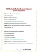 CBSPD FINAL  Actual Exam Questions and Correct Answer Latest Update