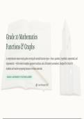 Grade 10 Mathematics - Functions and Graphs