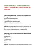 SEMMELWEIS ENTRANCE EXAM MEDICINE BIOLOGY COMPLETE QUESTIONS WITH VERIFIED ANSWERS AND RATIONALES