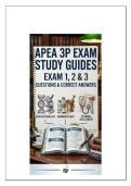 APEA 3P LATEST  Actual Exam Questions and Correct Answer Latest Update
