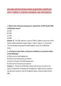 EPA 608 CERTIFICATION EXAM QUESTIONS COMPLETE WITH CORRECT VERIFIED ANSWERS AND RATIONALES 