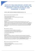 DAVITA PCT FINAL EXAM 2026&sol;2027 &vert; PATIENT CARE TECHNICIAN CERTIFICATION &vert; EXPERT VERIFIED &vert; 100 QUESTIONS & COMPLETE RATIONALES &vert; PASS GUARANTEED - A&plus; GRADED