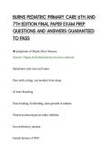 BURNS PEDIATRIC PRIMARY CARE 6TH AND&NewLine;7TH EDITION FINAL PAPER EXAM PREP&NewLine;QUESTIONS AND ANSWERS GUARANTEED&NewLine;TO PASS&NewLine;