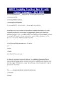 ARRT Registry Practice Test &num;1 with correct answers 100&percnt; 2026