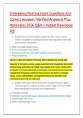 Emergency Nursing Exam Questions And &NewLine;Correct Answers &lpar;Verified Answers&rpar; Plus &NewLine;Rationales 2026 Q&A &vert; Instant Download &NewLine;Pdf 