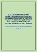 TEXAS GOVT 2306&colon; CHAPTER 4 COMPLETE EXAM PREP STUDY GUIDE WITH PRACTICE QUESTIONS&comma; ANSWERS AND COMPREHENSIVE REVIEW
